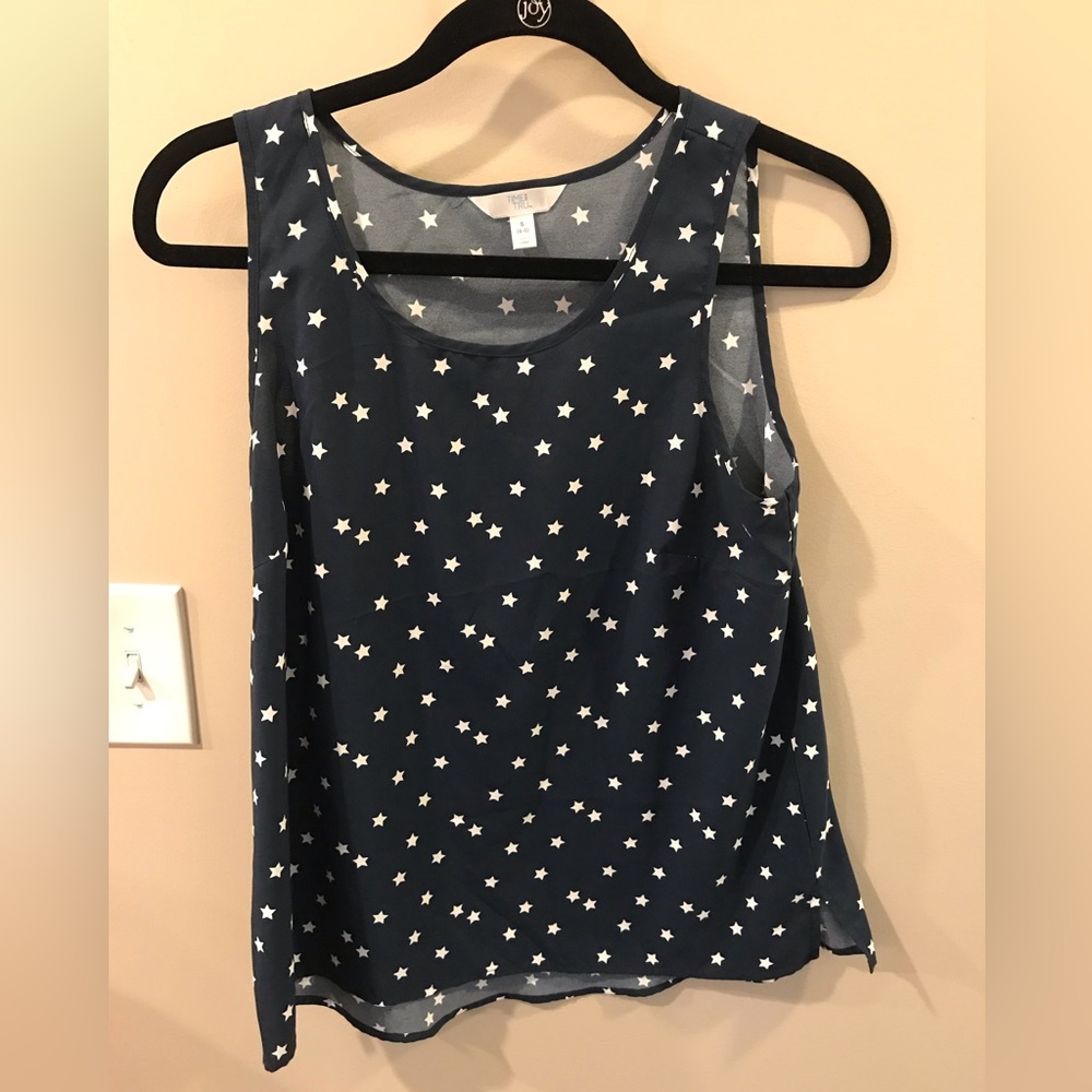 Blue and White Star Tank Top